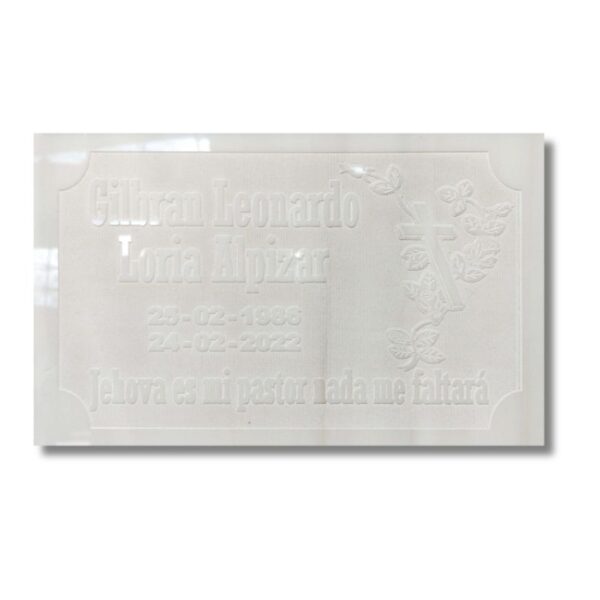 Placa mármol relieve